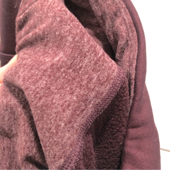 Fleece-lined leggings - plum colour - Picture 5 of 6